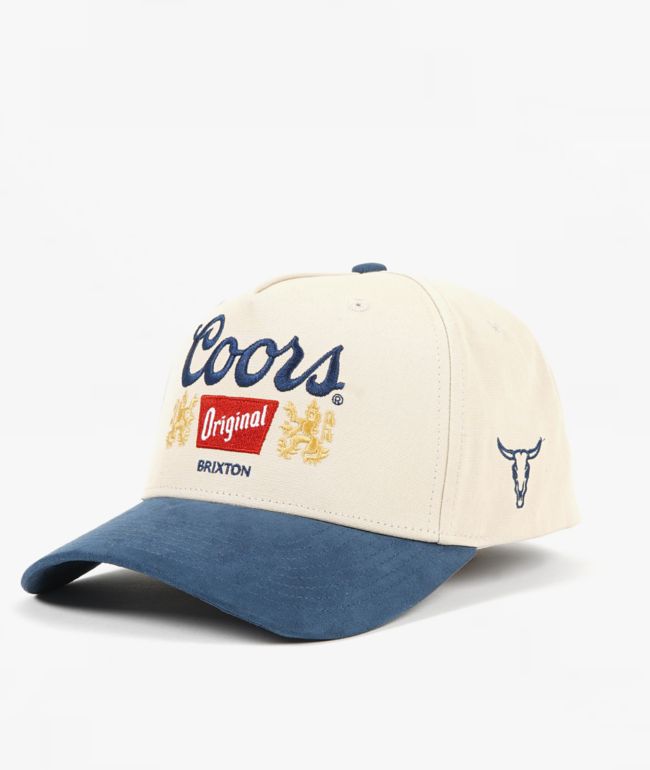 Brixton x Coors Crest Navy & Tan Snapback Hat - Brixton