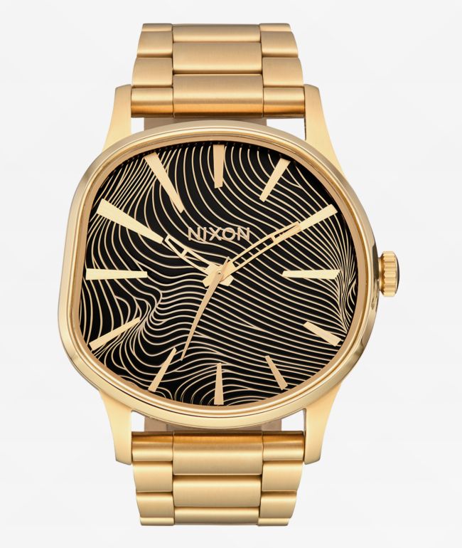 Nixon Sentry Wobble Dim Gold & Black Analog Watch - Nixon Watches