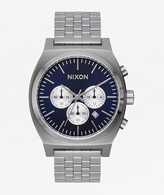 Nixon Time Teller Chrono Silver & Midnight Analog Watch - Nixon Watches