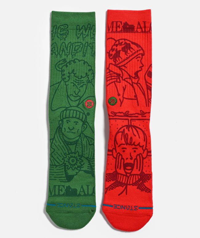 Stance x Home Alone Red & Green Crew Socks - Stance