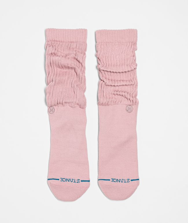Stance Icon Pink Slouch Crew Socks - Stance