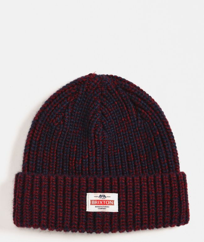 Brixton Altered Threads Indigo & Burgundy Beanie - Brixton