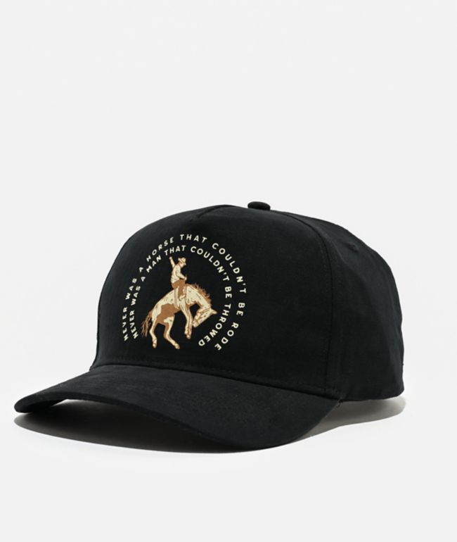 Sendero Never Was A Horse Black Canvas Snapback Hat - Sendero Provisions