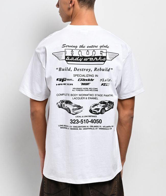 HUF x GReddy Body Works White T-Shirt - HUF