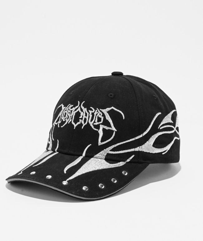 A Lost Cause Cursed Studded Black Strapback Hat - A Lost Cause