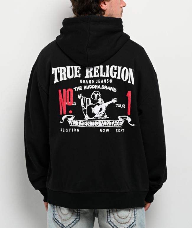 True Religion No.1 Black Zip Hoodie - True Religion