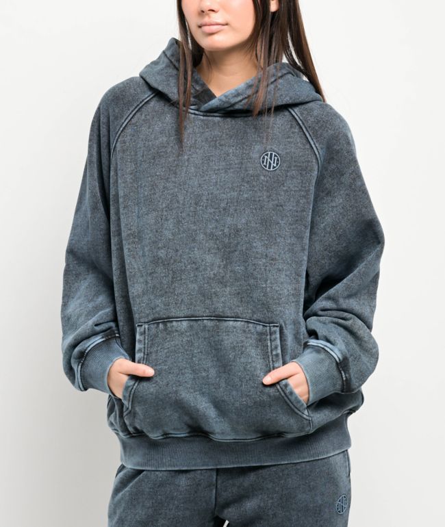 Ninth Hall Fundamentals Wichita Blue Fog Wash Relaxed Hoodie - Ninth Hall Fundamentals