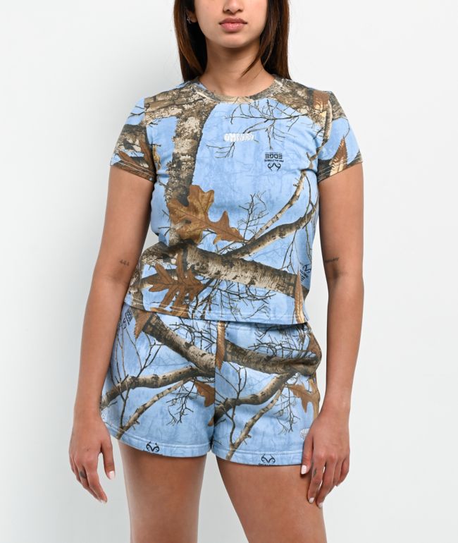 Empyre x Realtree Edge Blue Camo Boxy Crop T-Shirt - Empyre