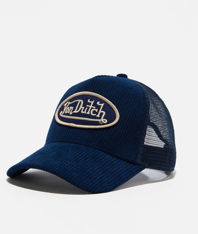 Von Dutchボン ダッチDenim Trucker Cap キャップ 帽子 Von Dutch Denim Blue Trucker Hat | Zumiez