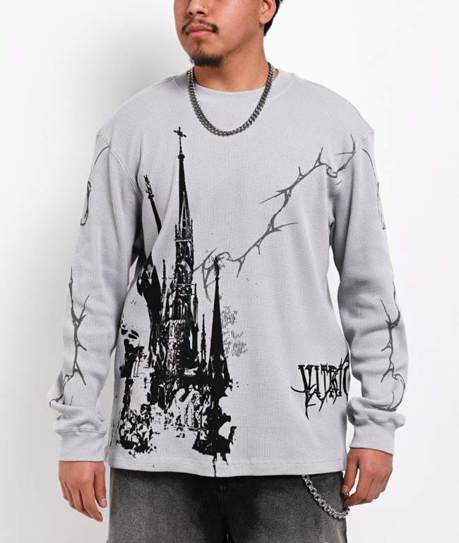 Vitriol Earthquake Silver Thermal Long Sleeve T-Shirt - Vitriol