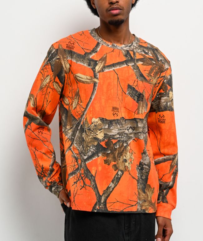 Empyre x Realtree Orange Camo Long Sleeve Pocket T-Shirt - Empyre