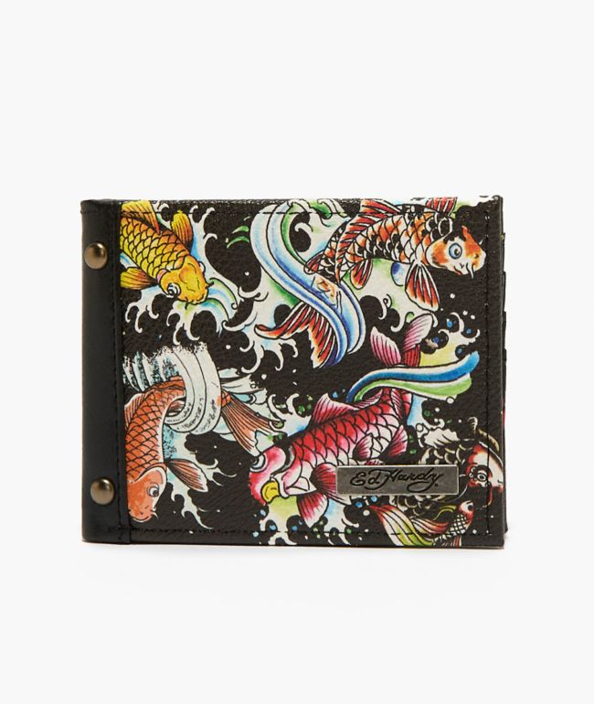 Ed Hardy Koi Studded Wallet - Ed Hardy