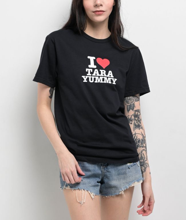 Tara Yummy I Love Tara Yummy Black T-Shirt - Tara Yummy