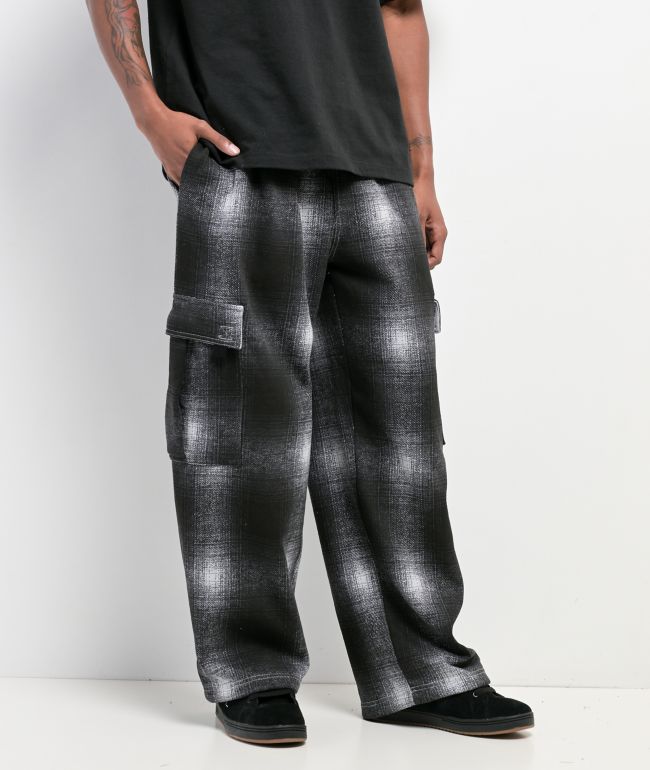 Pro Club Ombre Heavyweight Grey & Black Cargo Sweatpants - Pro Club