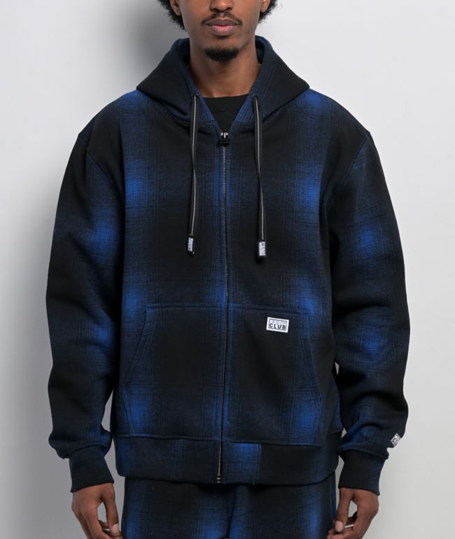 Pro Club Ombre Heavyweight Blue & Black Zip Hoodie - Pro Club