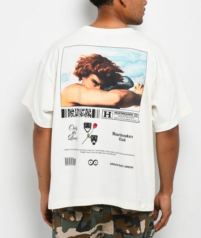 Heartbreakers Club Fallen White Heavyweight T-Shirt - Heartbreakers Club