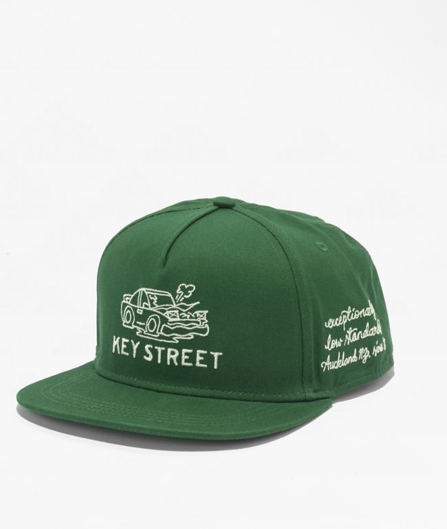 Key Street Parts Dept. Dark Green Snapback Hat - Key Street