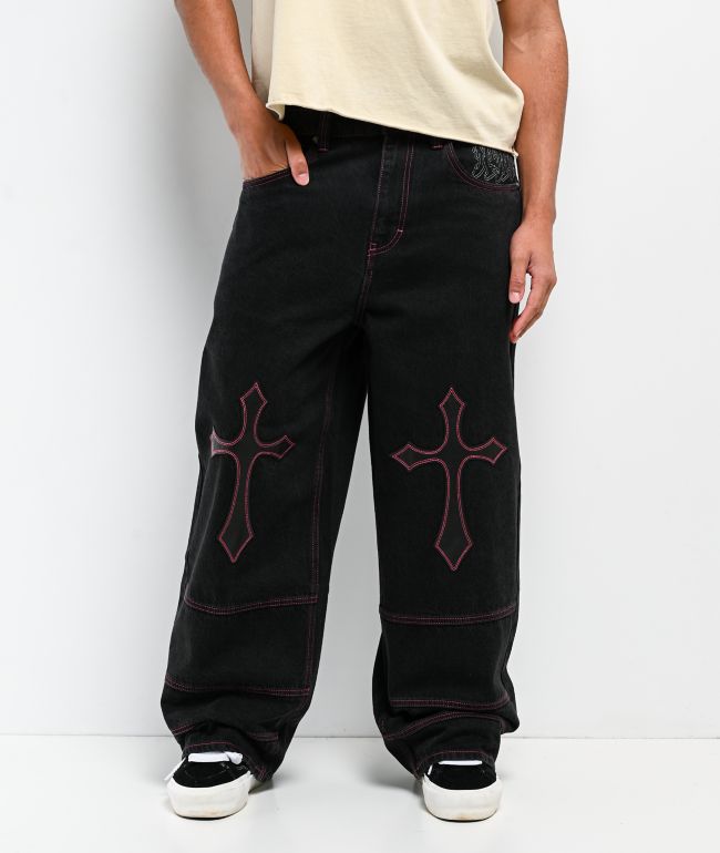 Ninth Hall Astray Ambition Blue Wash Ultra Wide Patchwork Jeans - Ninth Hall