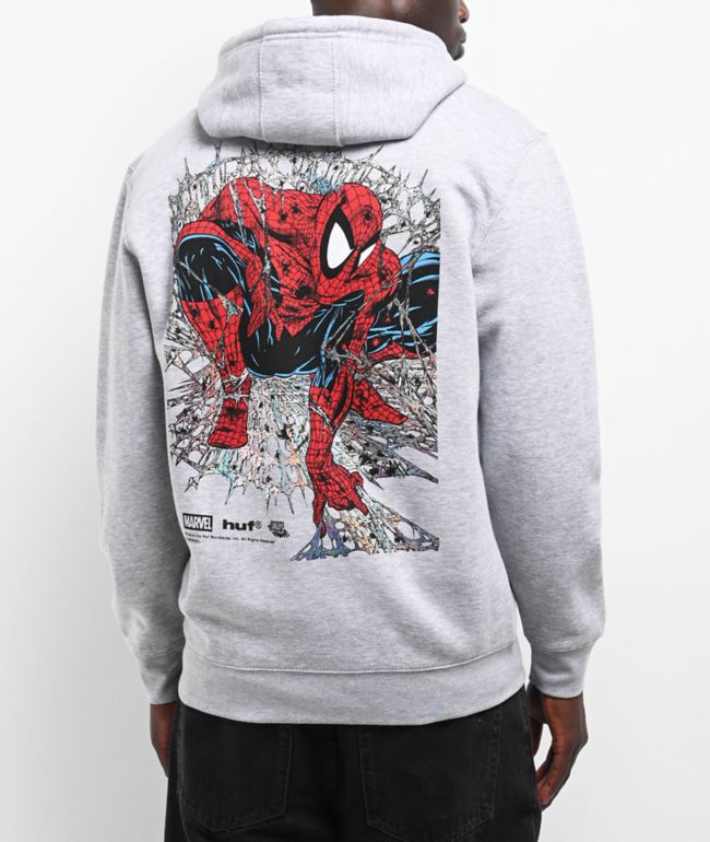 HUF x Spider-Man Arachknight Grey Zip Hoodie - HUF