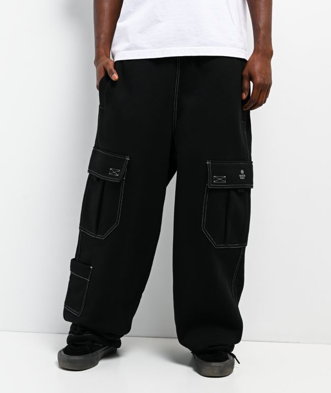 Ninth Hall Stash Black Baggy Cargo Sweatpants - Ninth Hall