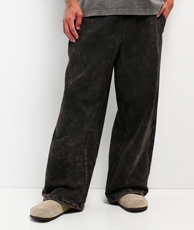 Ninth Hall Fundamentals Static Brown Wash Baggy Sweatpants - Ninth Hall Fundamentals