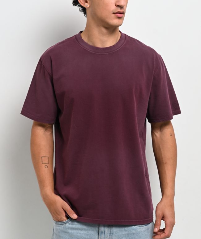 Ninth Hall Fundamentals Shipwreck Dark Red Wash Boxy T-Shirt - Ninth Hall Fundamentals