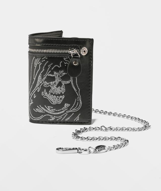 Vitriol Studded Angel Black Chain Wallet | Zumiez