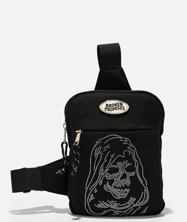 adidas Originals Skateboarding Faux-Leather Black Crossbody Bag