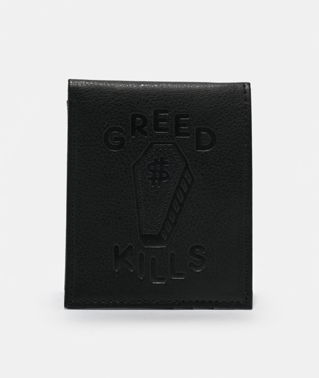 Lurking Class by Sketchy Tank Greed Kills Black Bifold Wallet - Lurking Class by Sketchy Tank