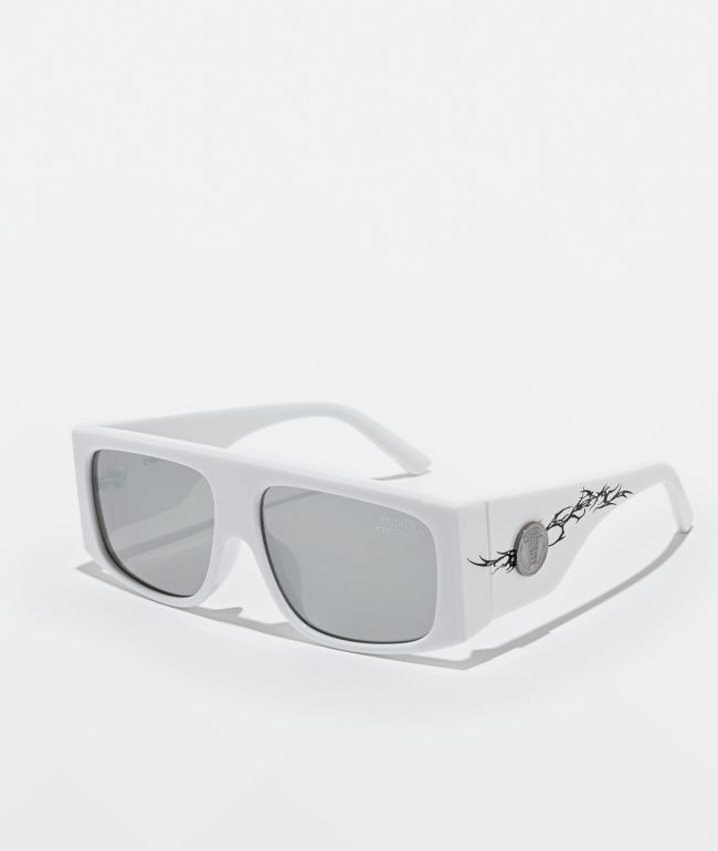 Broken Promises Cyber White Sunglasses - Broken Promises