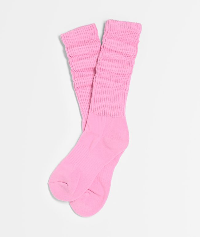 Freeworld Fame Pink Slouch Socks - Freeworld