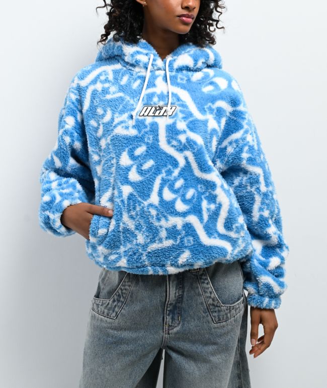 A.LAB Kendallie Star Eyes Blue Fleece Hoodie - A.LAB