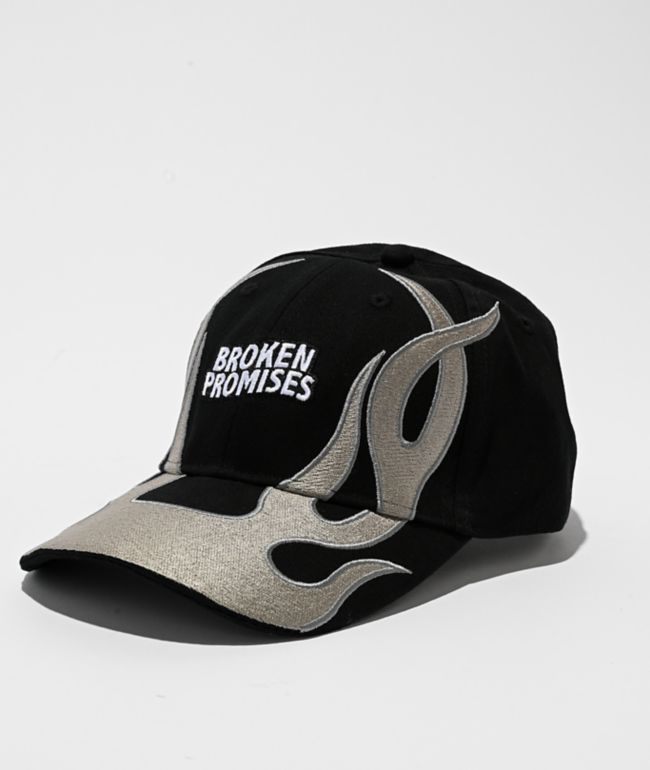 Broken Promises Tribal Mental Black Strapback Hat - Broken Promises