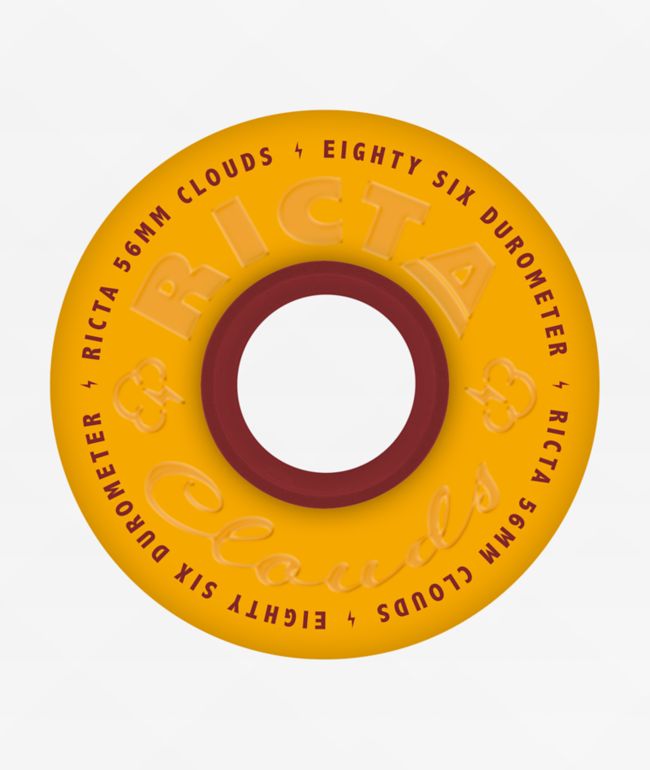 Ricta Clouds 56mm 86a Mustard Cruiser Skateboard Wheels - Ricta Wheels