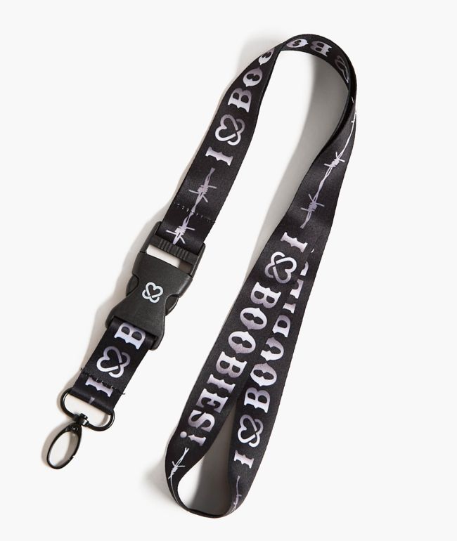 Keep A Breast Foundation Barbed I Heart Boobies Black Lanyard - Keep A Breast Foundation