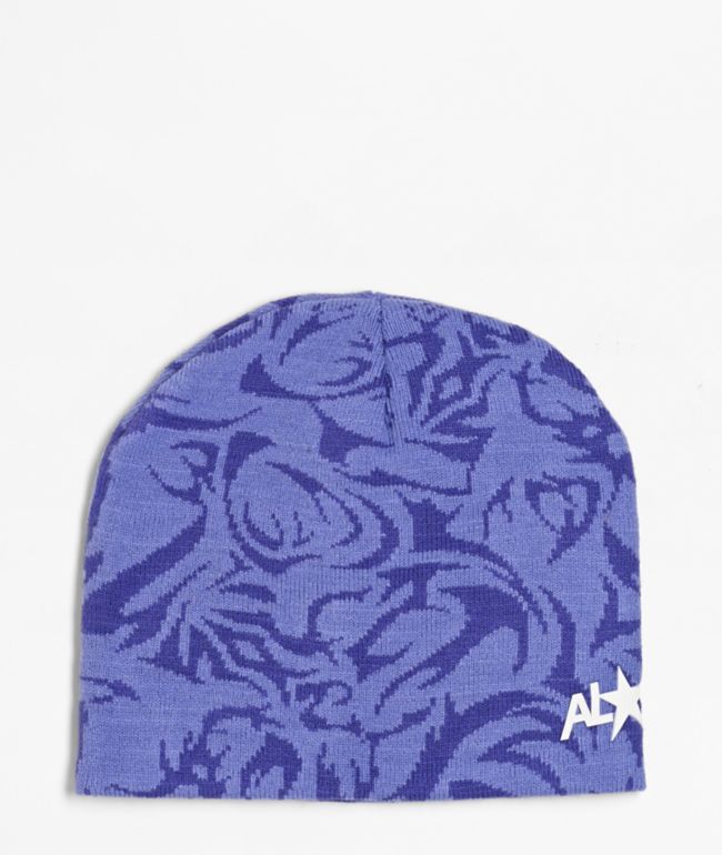 A.LAB Cyber Sig Purple Skully Beanie - A.LAB
