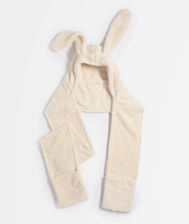 A.LAB White Plush Bunny Scarf Snood - A.LAB