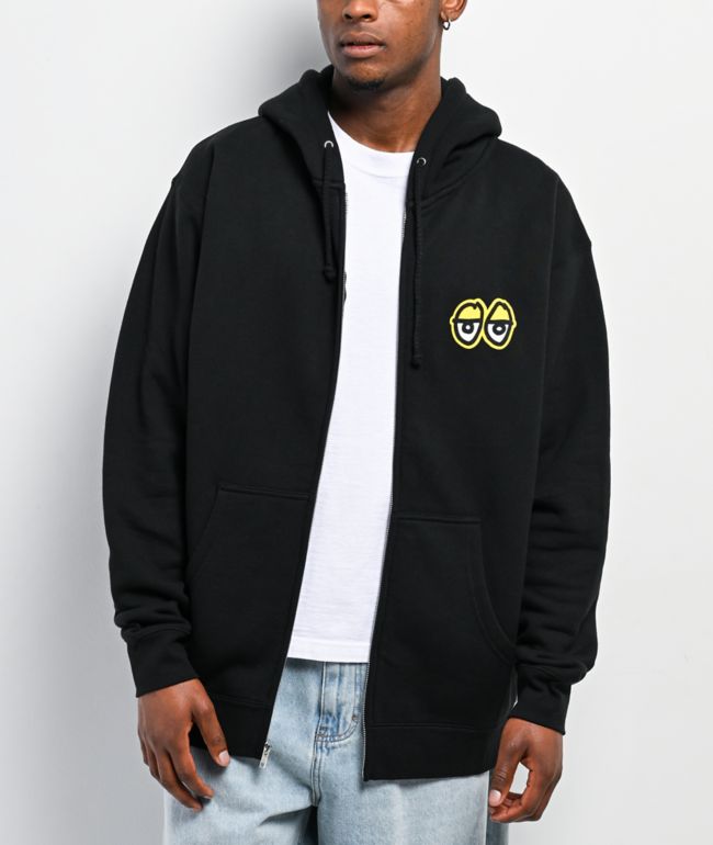 Krooked New Tricks Black Zip Hoodie - Krooked Skateboards