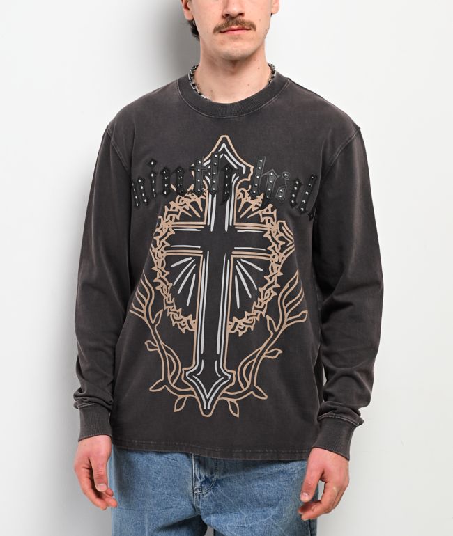 Ninth Hall Like A Saint Brown Long Sleeve T-Shirt | Zumiez