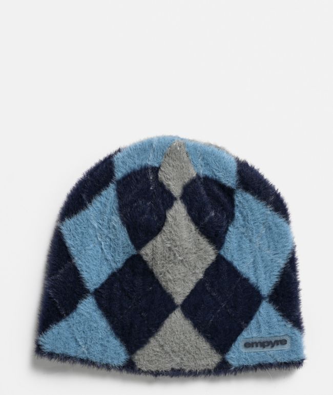 Empyre Argyle Shag Blue Skully Beanie - Empyre