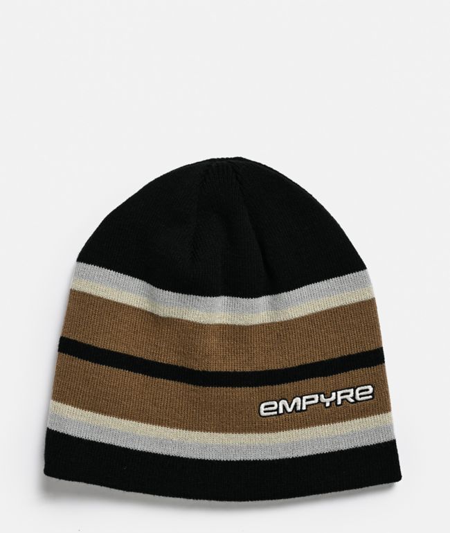 Empyre Rival Black & Brown Skully Beanie - Empyre