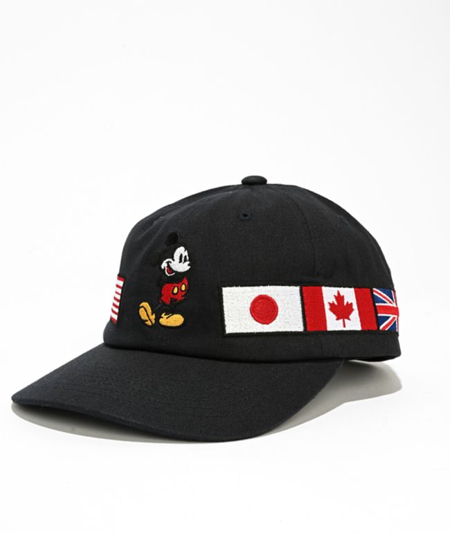 Disney x HUF Mickey Mouse World Tour Navy Snapback Hat - HUF