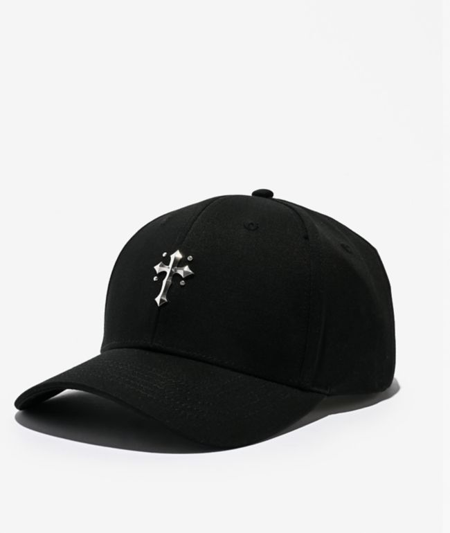 Ninth Hall Simple Cross Black Snapback Hat - Ninth Hall