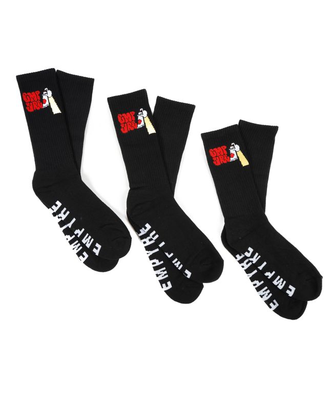 Empyre Spray Can Black 6-Pack Crew Socks - Empyre