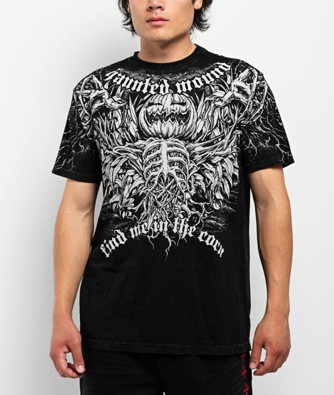 【SATIIIZ】Conflict Pigment Short-Sleeved T-shirt UUL Pigment Short-Sleeved T-Shirt - satiiiz