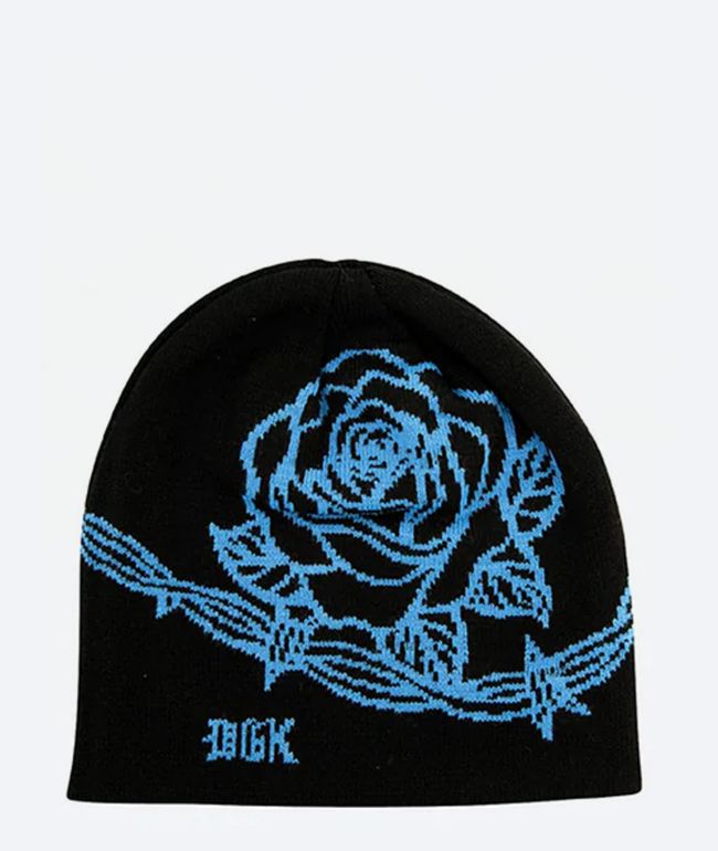DGK Barbed Rose Black Skully Beanie - DGK