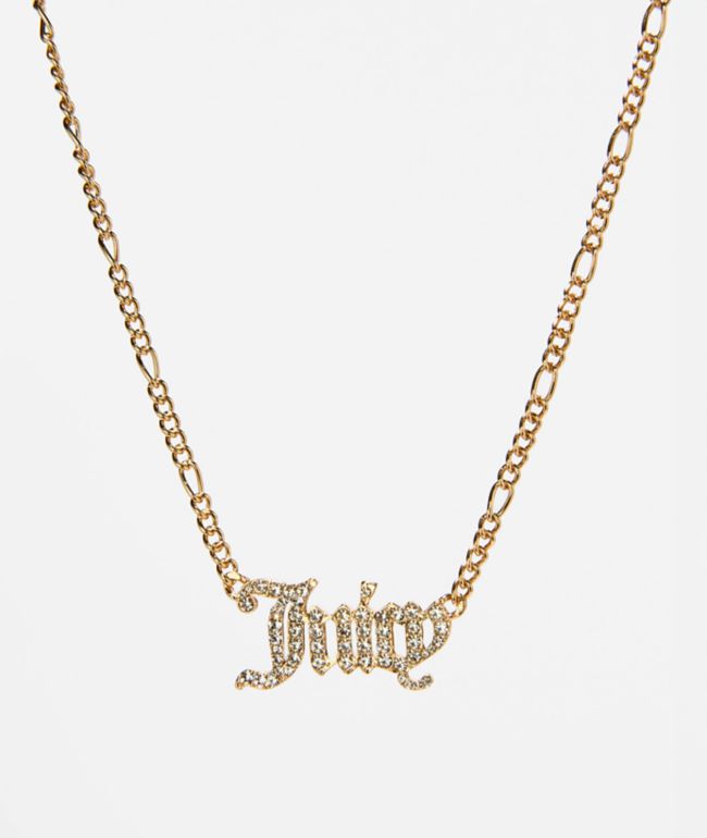Juicy Couture Crystal Script Goldtone Necklace - Juicy Couture