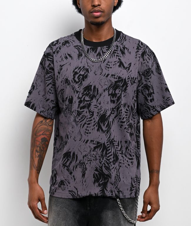 Lurking Class by Sketchy Tank Neptune Grey T-Shirt - Lurking Class by Sketchy Tank