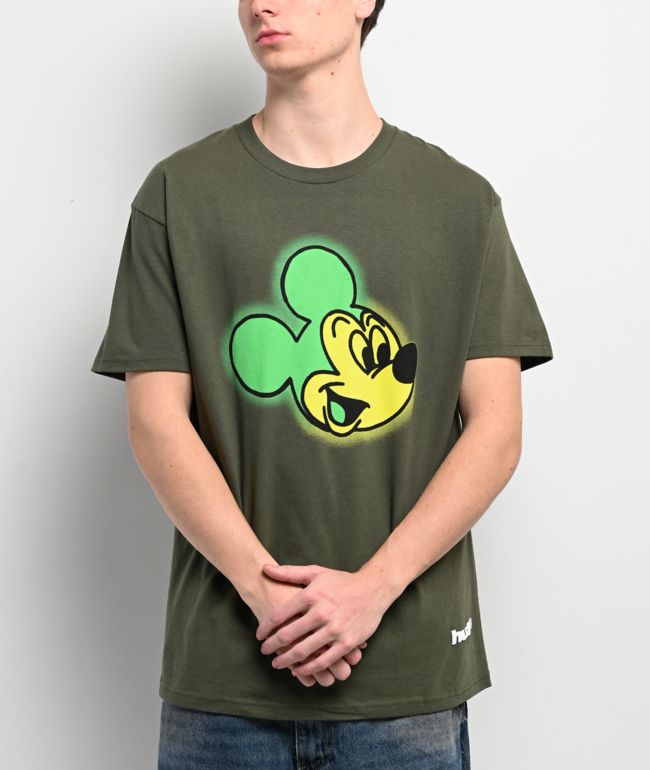 Disney x HUF Mickey Mouse Airbrush Green T-Shirt - HUF