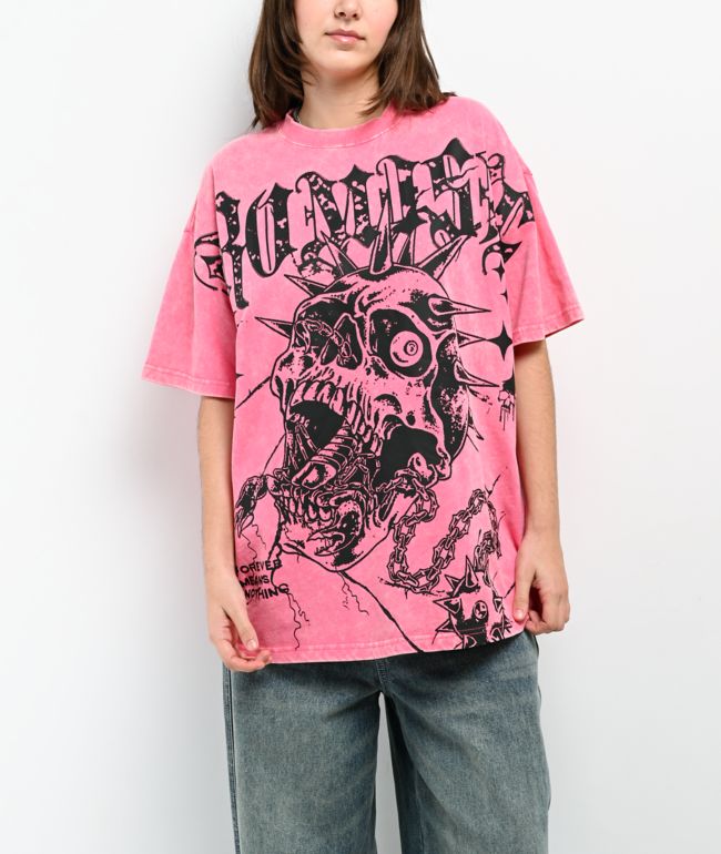 Broken Promises Scorpion Jaw Pink Wash T-Shirt - Broken Promises